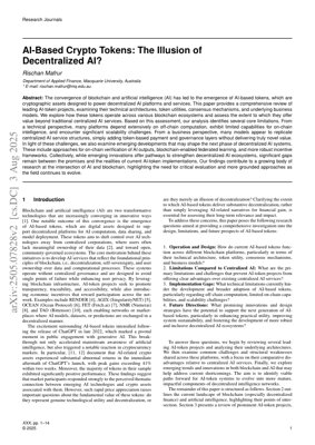 PDF Document Cover - AI-Based Crypto Tokens: The Illusion of Decentralized AI?